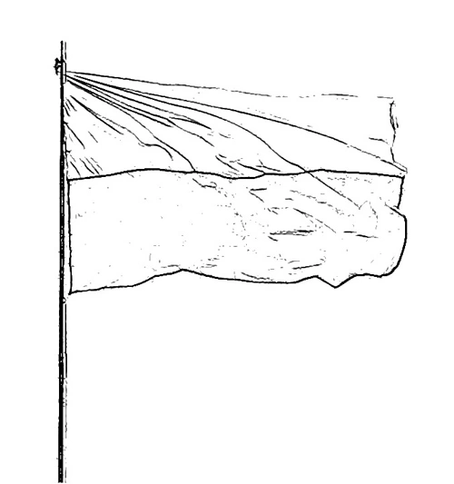 Polish flag raised for November 11 coloring page